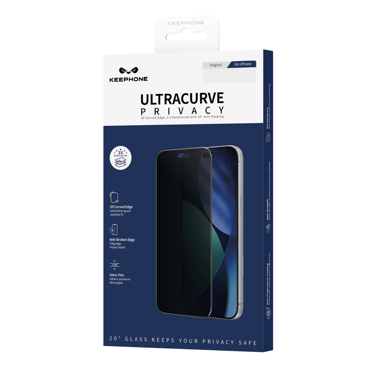 Keephone Apple iPhone 18 Pro Max UltraCurve Extreme Hayalet Cam Ekran Koruyucu