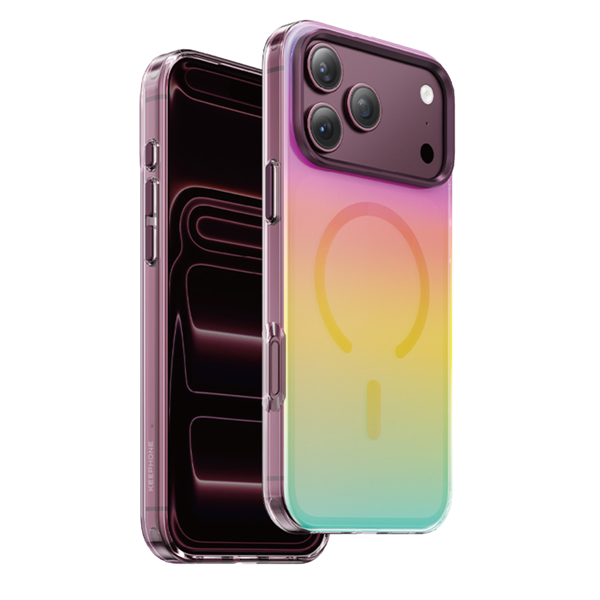 Keephone Apple iPhone 18 Pro Rainbow Magsafe Kapak