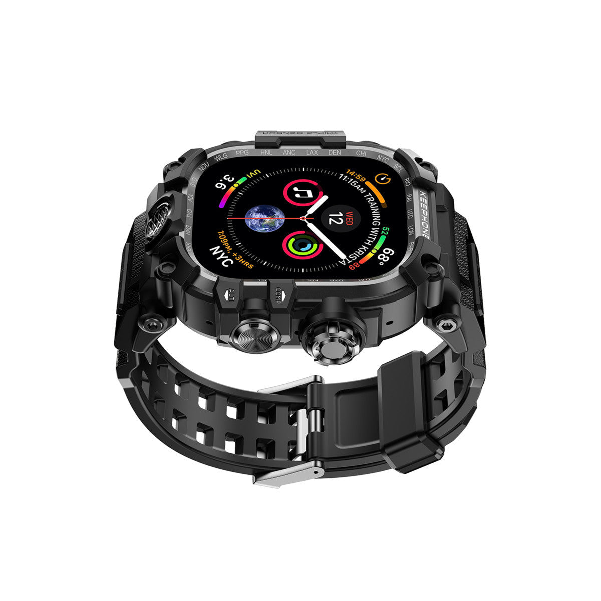 Keephone Apple Watch 46mm Bassion Kasalı Kordon