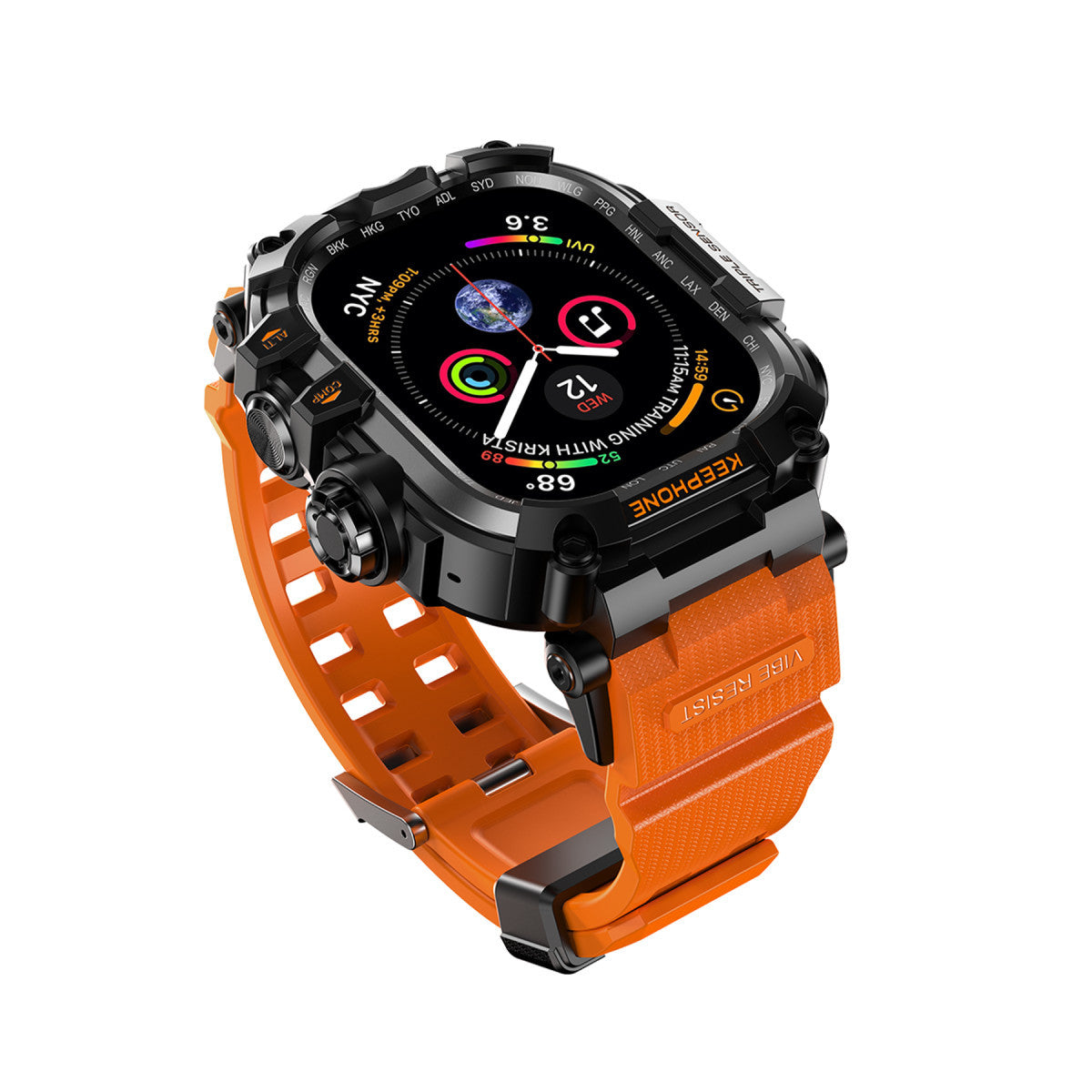 Keephone Apple Watch 46mm Bassion Kasalı Kordon