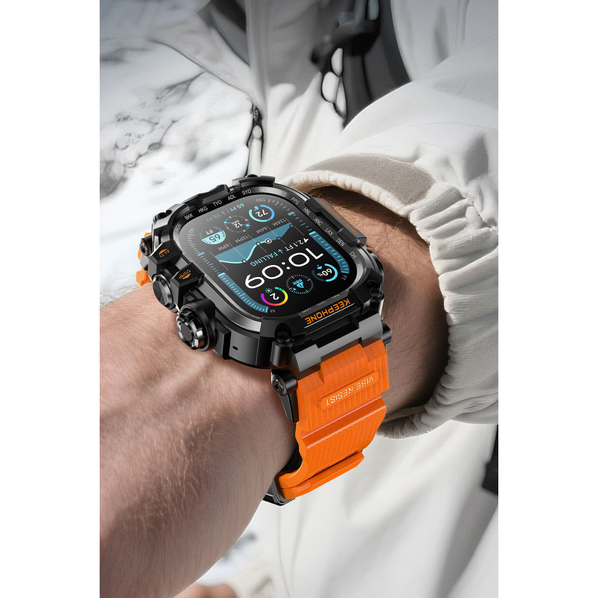 Keephone Apple Watch 46mm Bassion Kasalı Kordon