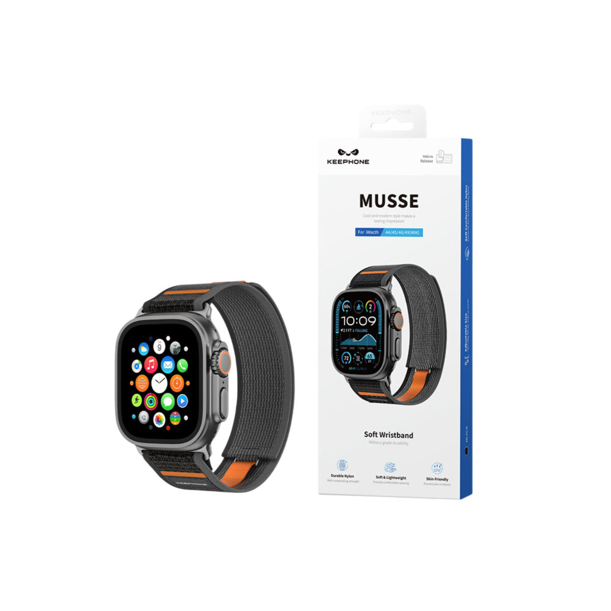 Keephone Apple Watch Ultra 2 49mm Musse Kumaş Kordon