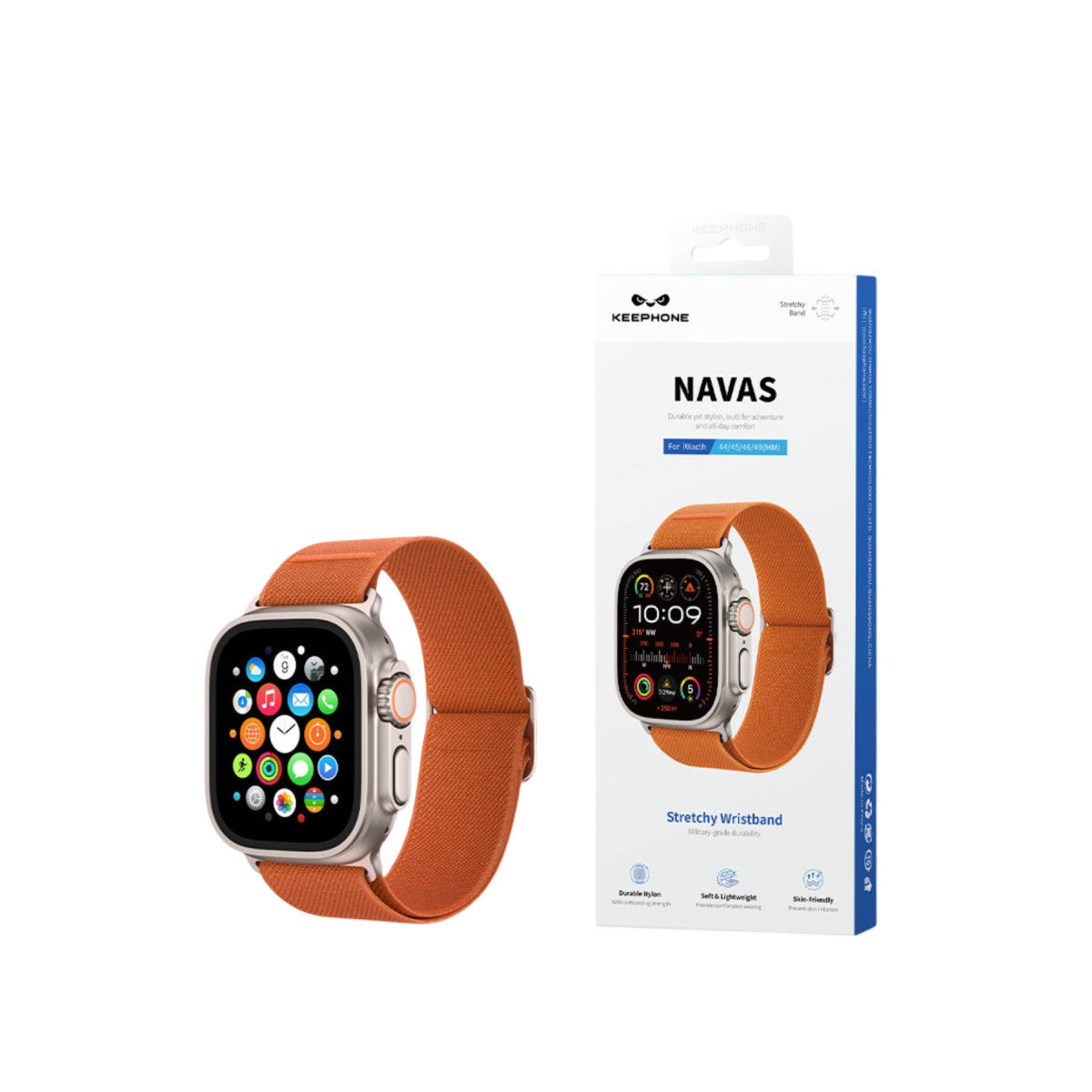 Keephone Apple Watch Ultra 2 49mm Navas Kumaş Kordon