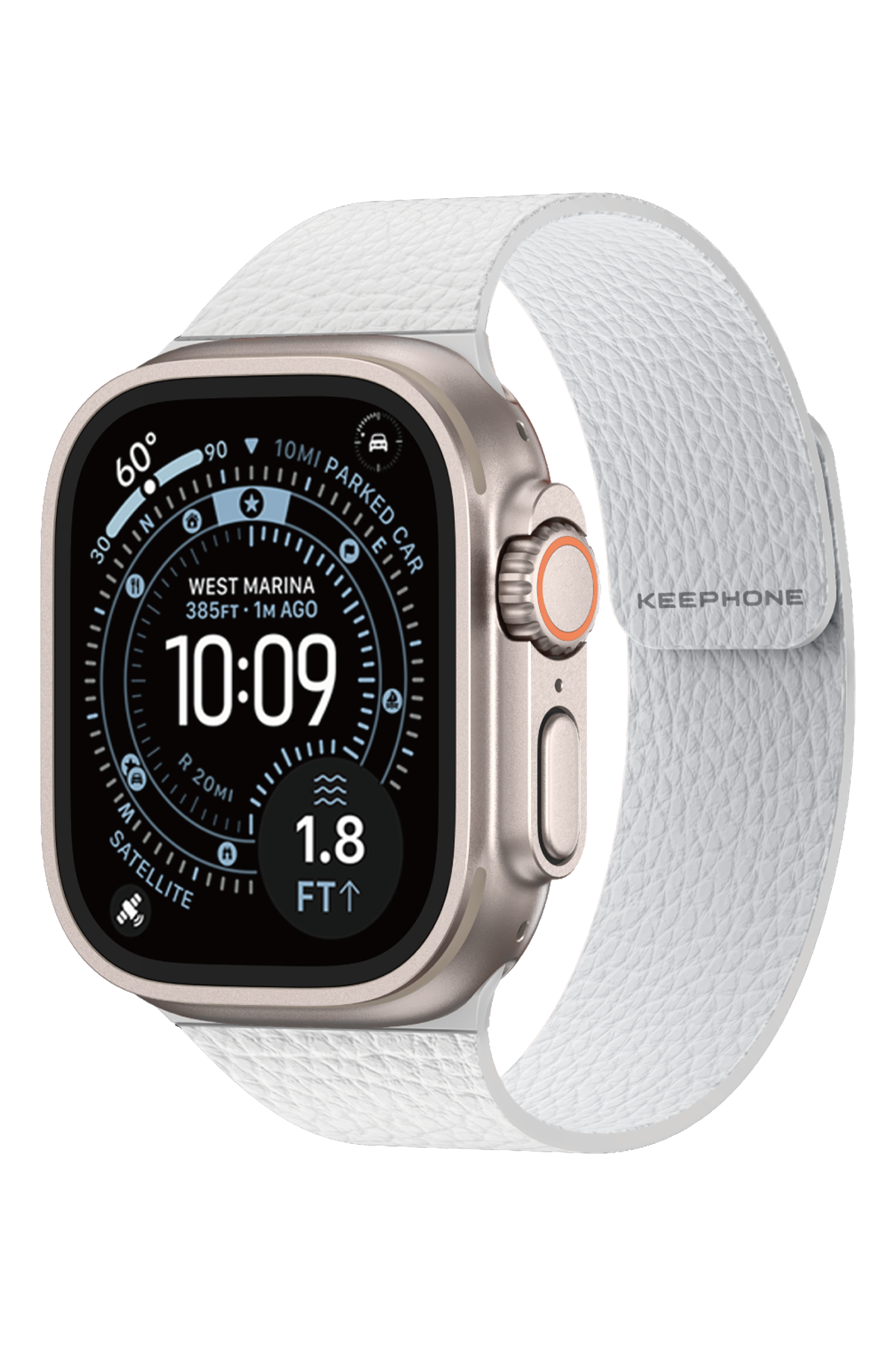Keephone Apple Watch Ultra 49mm Lycucci Kordon - Beyaz