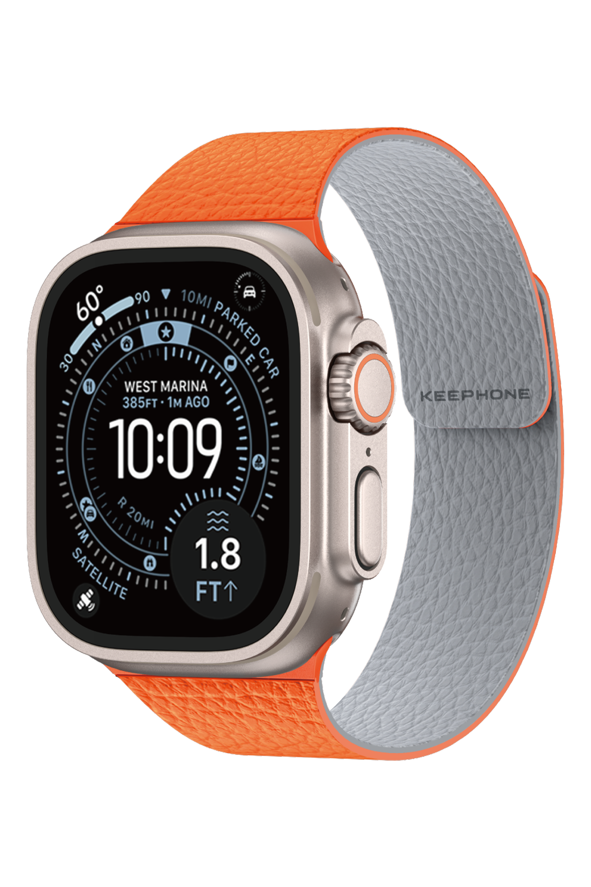 Keephone Apple Watch Ultra 49mm Lycucci Kordon - Turuncu