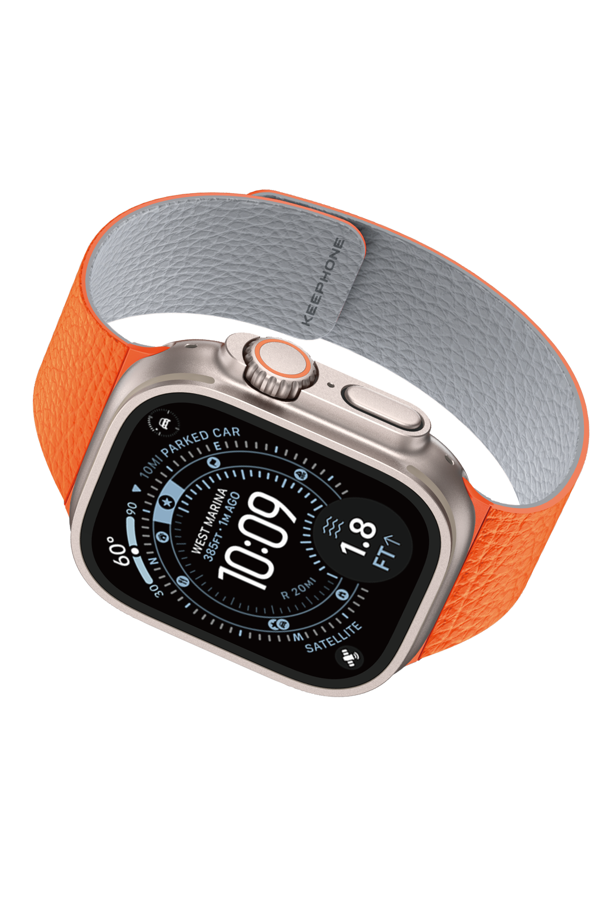 Keephone Apple Watch Ultra 49mm Lycucci Kordon - Turuncu