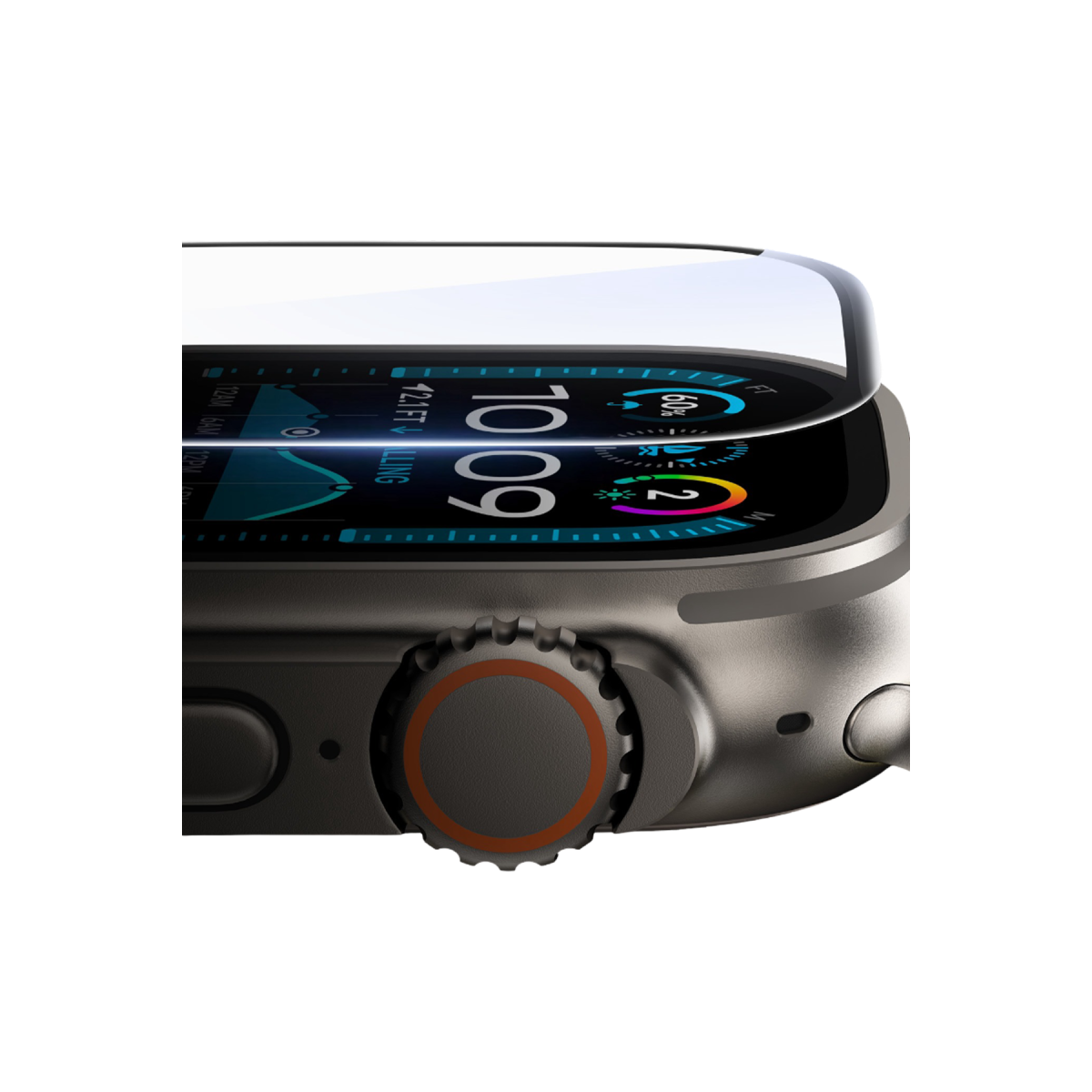 Keephone Apple Watch Ultra 49mm Ultra Glass Pro Saat Cam Ekran Koruyucu - Şeffaf