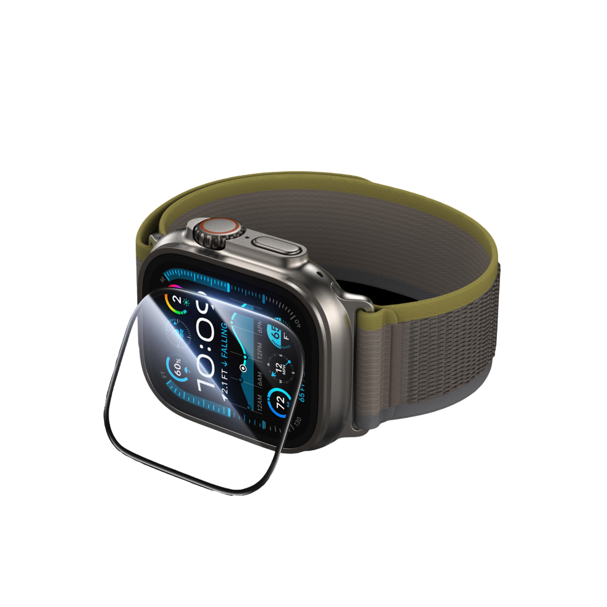 Keephone Apple Watch Ultra 49mm Ultra Glass Pro Saat Cam Ekran Koruyucu - Şeffaf