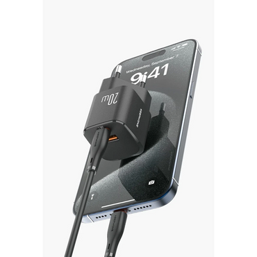 Keephone Rapid CH23061 1 Adet 20W Type-C ve 1 Adet 18W USB Çıkışlı PD Şarj Cihazı - Siyah