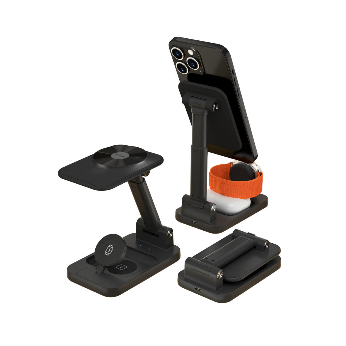 Keephone CR-302 3in1 Masaüstü Kablosuz Şarj Standı