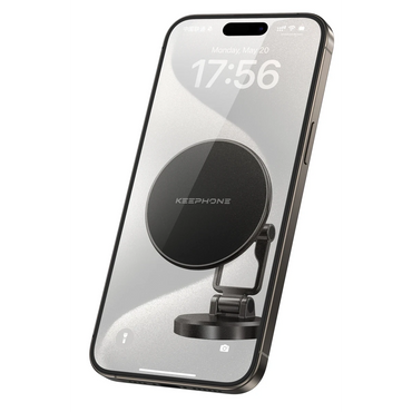 Keephone MagHold CR106 Yapışkanlı 360 Derece Ayarlanabilir Manyetik Magsafe Telefon Tutucu - Titanyum