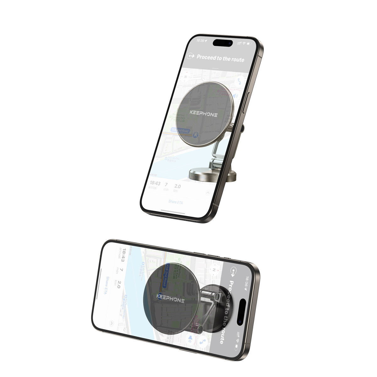 Keephone MagHold CR106 Yapışkanlı 360 Derece Ayarlanabilir Manyetik Magsafe Telefon Tutucu