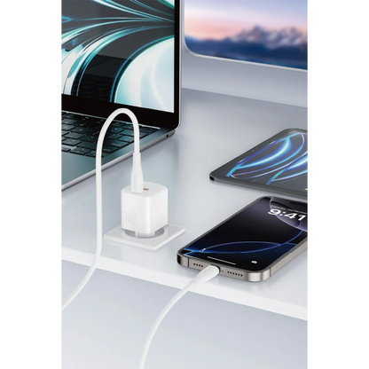 Keephone GaN Wall CH23091 30W 1 Adet Type-C ve 1 Adet USB Çıkışlı GaN Şarj Cihazı - Beyaz