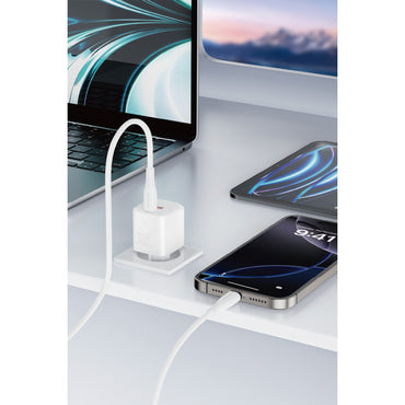 Keephone GaN Wall CH23091 30W 1 Adet Type-C ve 1 Adet USB Çıkışlı GaN Şarj Cihazı