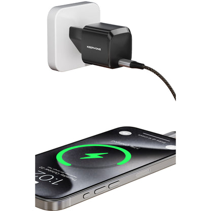 Keephone GaN Wall CH23092 1 Adet 30W Type-C Çıkışlı GaN Şarj Cihazı