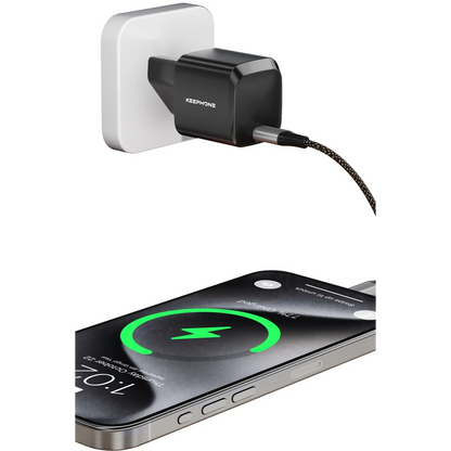 Keephone GaN Wall CH23092 1 Adet 30W Type-C Çıkışlı GaN Şarj Cihazı - Siyah
