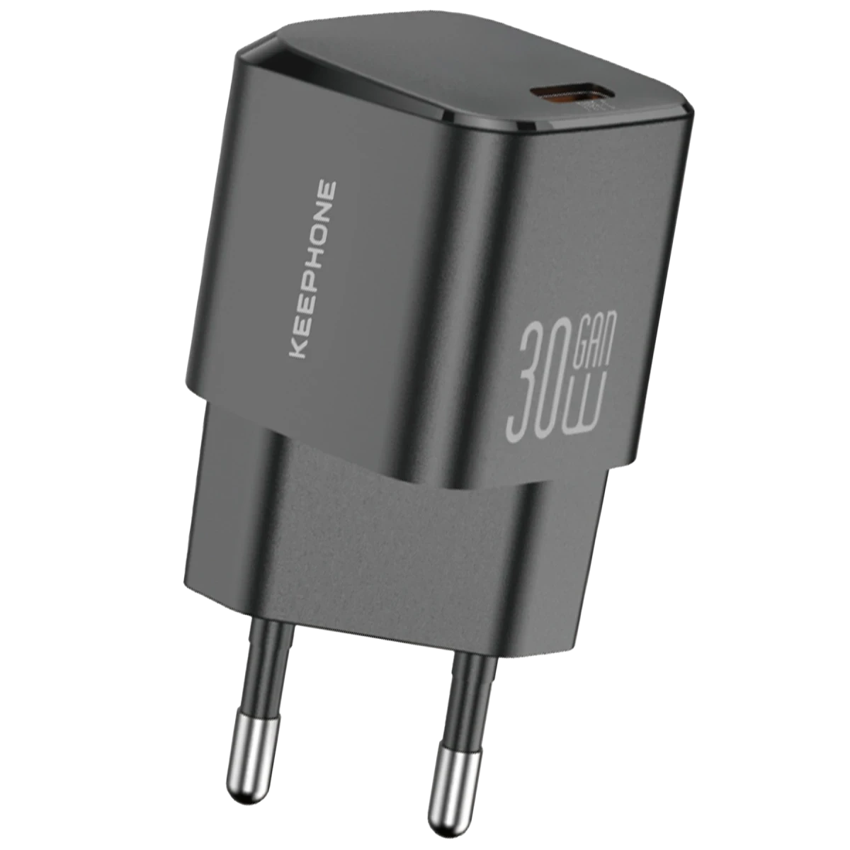 Keephone GaN Wall CH23092 1 Adet 30W Type-C Çıkışlı GaN Şarj Cihazı - Siyah