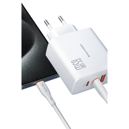 Keephone GaN Wall CH23121 2 Adet 65W Type-C ve 1 Adet 45W USB Çıkışlı GaN Şarj Cihazı
