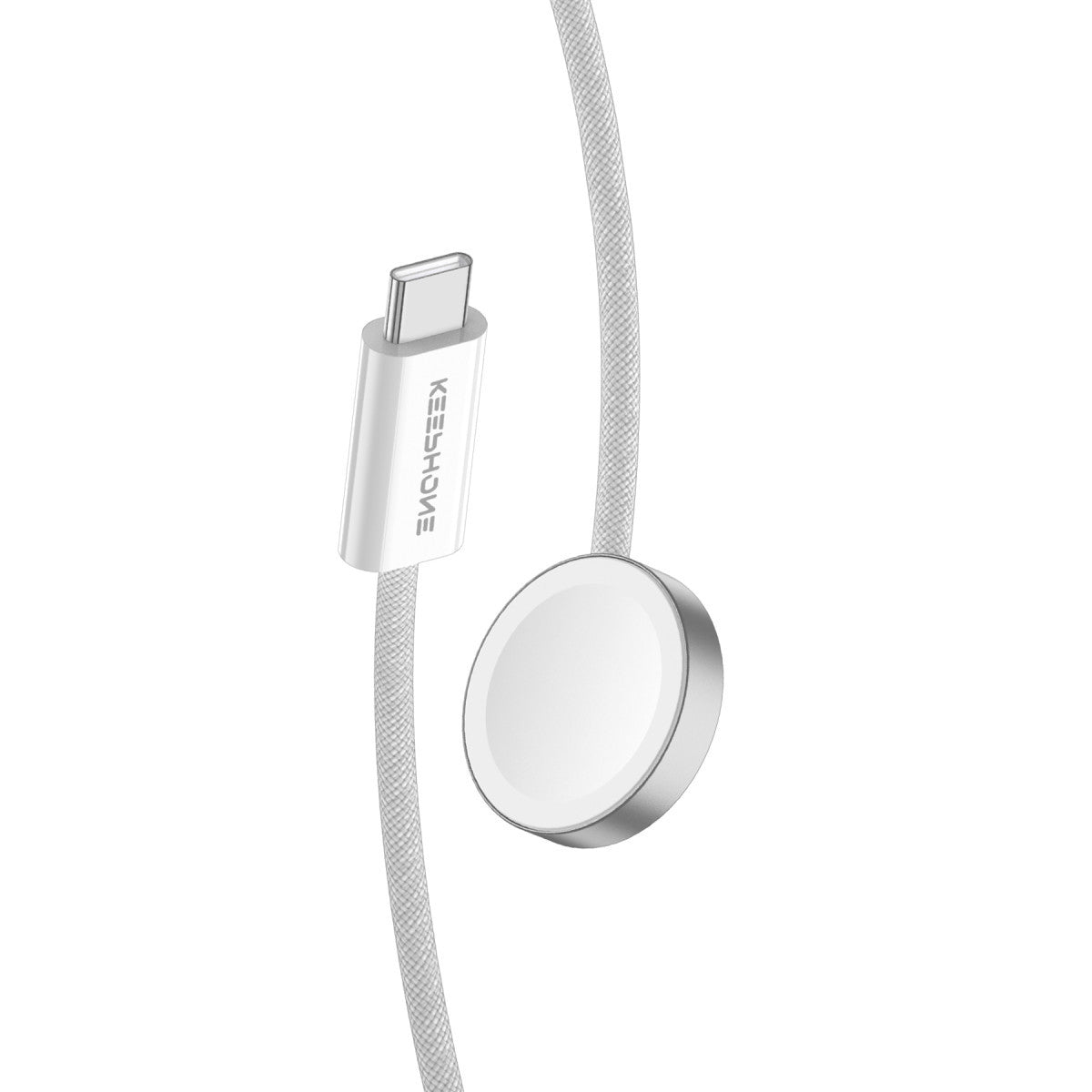 Keephone IC-015 Type-C to Kablosuz Saat Şarj Çıkışlı Hızlı Şarj Kablosu
