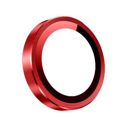Keephone Apple iPhone 14 3D Spiral Alüminyum AR Kamera Lens Koruyucu - Kırmızı