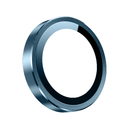 Keephone Apple iPhone 14 3D Spiral Alüminyum AR Kamera Lens Koruyucu - Mavi