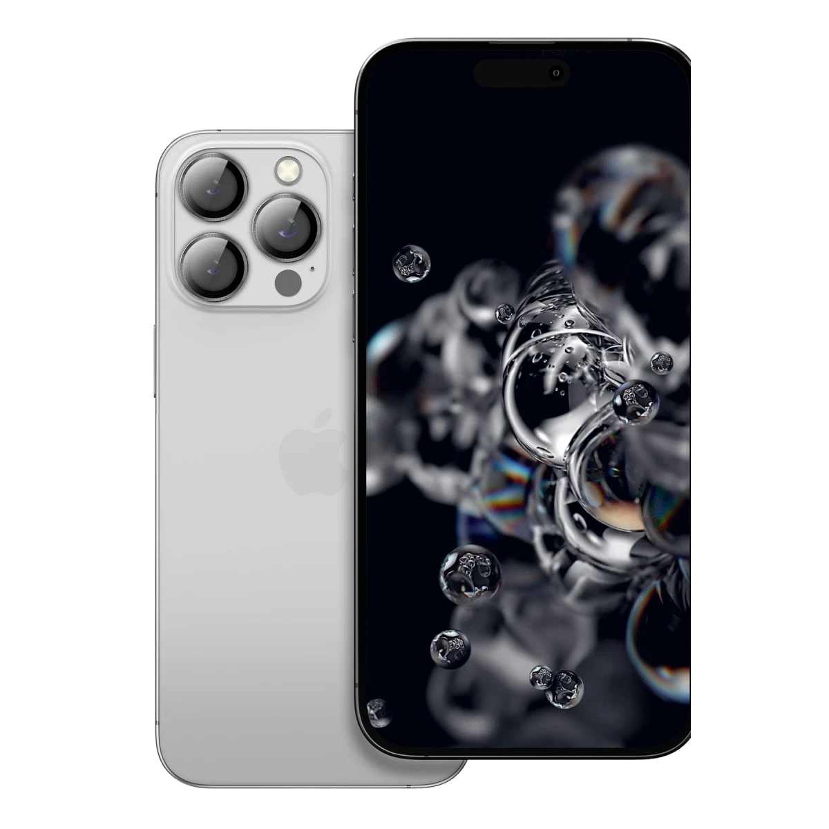 Keephone Apple iPhone 14 3D Spiral Alüminyum AR Kamera Lens Koruyucu - Mor