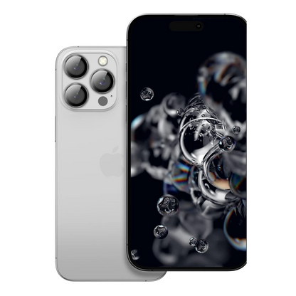 Keephone Apple iPhone 14 3D Spiral Alüminyum AR Kamera Lens Koruyucu - Siyah