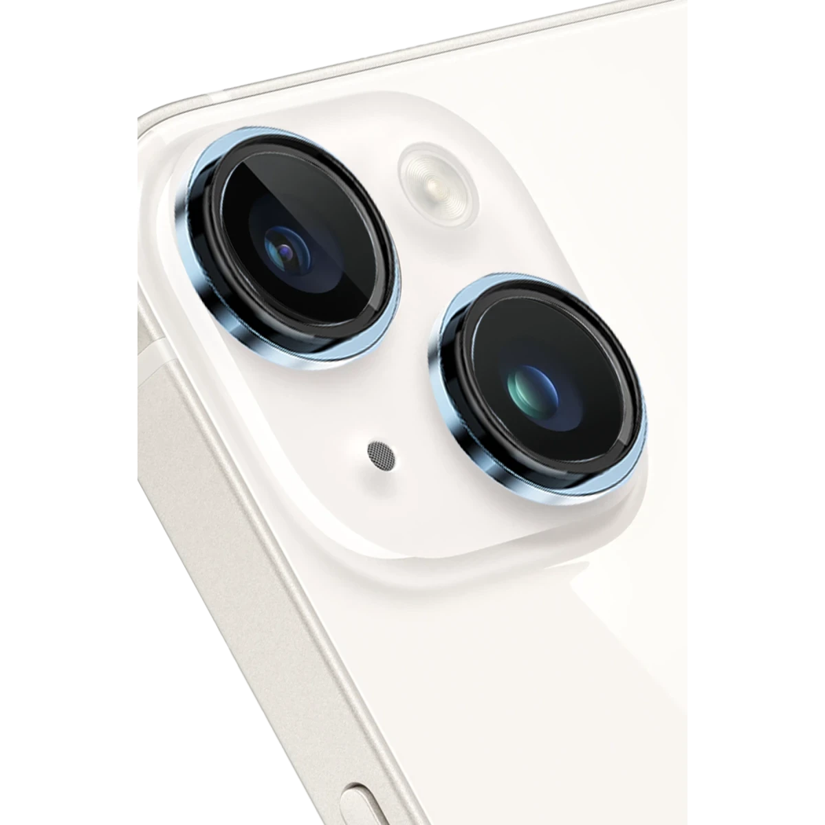 Keephone Apple iPhone 14 Capital Alüminyum AR Kamera Lens Koruyucu - Mavi