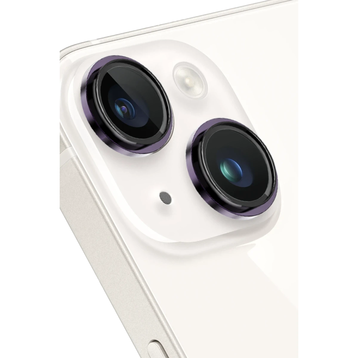 Keephone Apple iPhone 14 Capital Alüminyum AR Kamera Lens Koruyucu - Mor