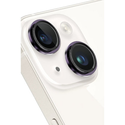Keephone Apple iPhone 14 Capital Alüminyum AR Kamera Lens Koruyucu - Mor
