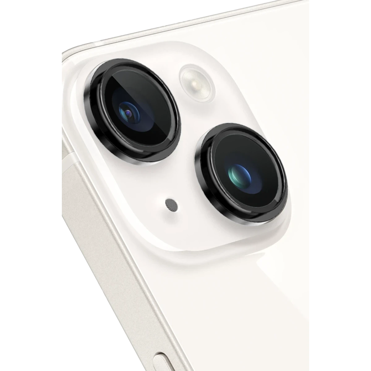 Keephone Apple iPhone 14 Capital Alüminyum AR Kamera Lens Koruyucu - Siyah