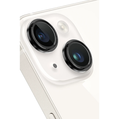Keephone Apple iPhone 14 Capital Alüminyum AR Kamera Lens Koruyucu - Siyah