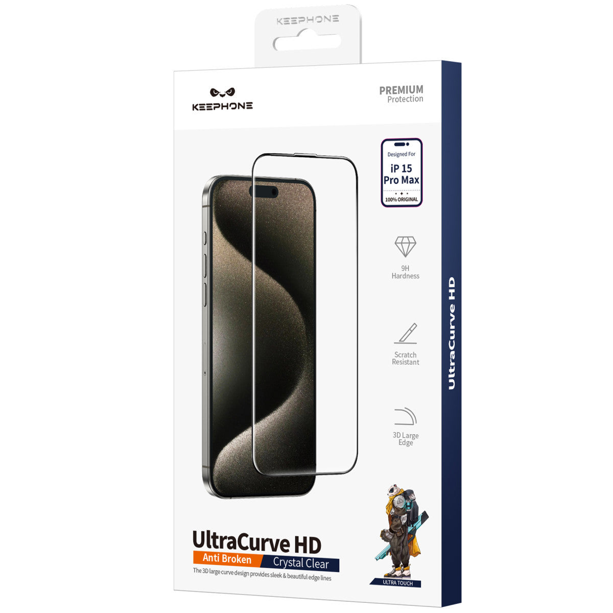 Keephone Apple iPhone 14 Plus UltraCurve HD 3D Cam Ekran Koruyucu