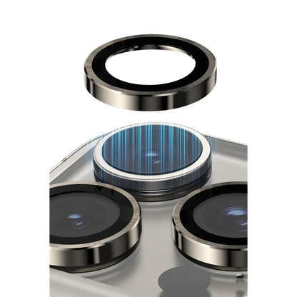Keephone Apple iPhone 14 Pro Max 3D Spiral Alüminyum AR Kamera Lens Koruyucu - Mor