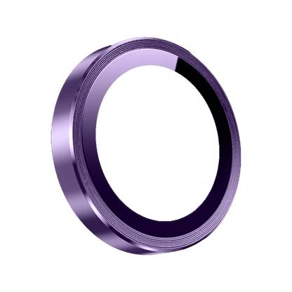 Keephone Apple iPhone 14 Pro Max 3D Spiral Alüminyum AR Kamera Lens Koruyucu - Mor