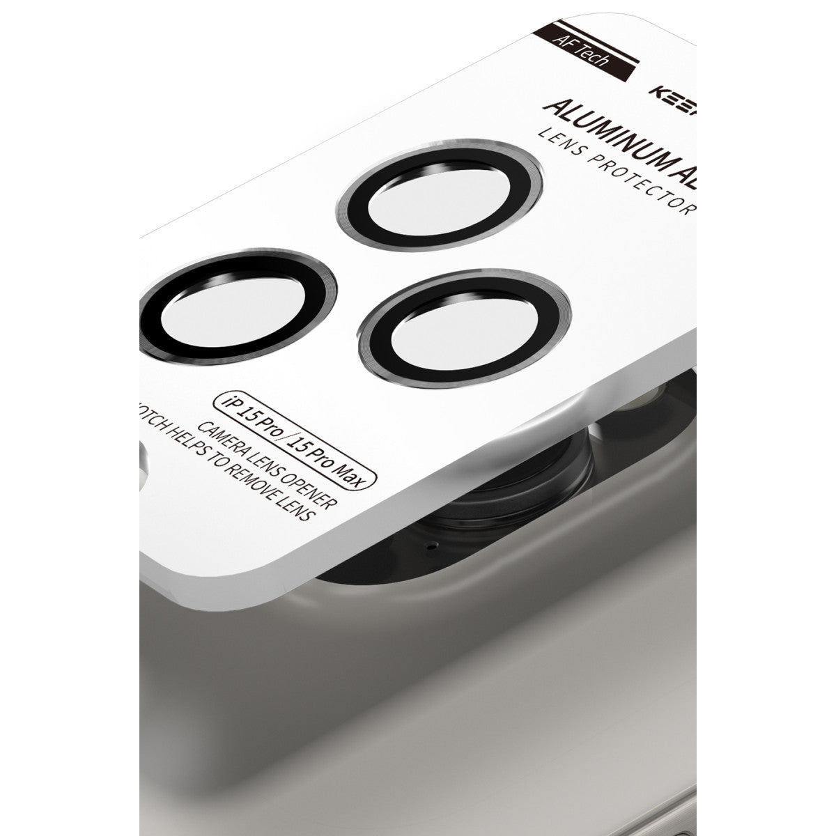 Keephone Apple iPhone 14 Pro Max 3D Spiral Alüminyum AR Kamera Lens Koruyucu
