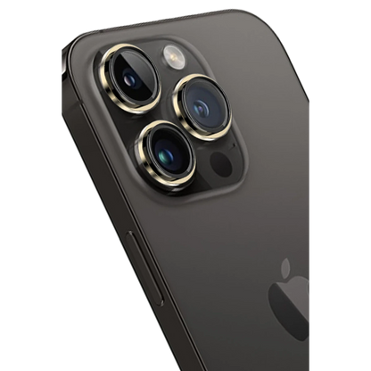 Keephone Apple iPhone 14 Pro Max Capital Alüminyum AR Kamera Lens Koruyucu - Gold