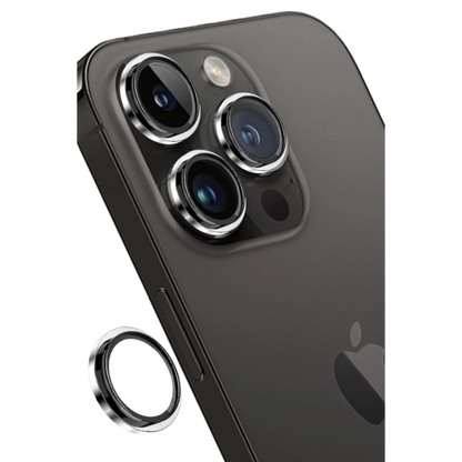Keephone Apple iPhone 14 Pro Max Capital Alüminyum AR Kamera Lens Koruyucu - Gümüş