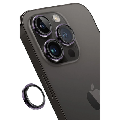 Keephone Apple iPhone 14 Pro Max Capital Alüminyum AR Kamera Lens Koruyucu - Mor