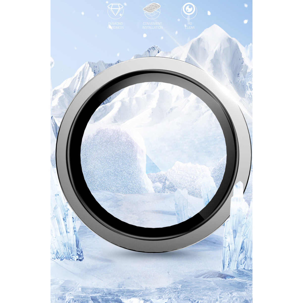 Keephone Apple iPhone 14 Pro Max Capital Alüminyum AR Kamera Lens Koruyucu