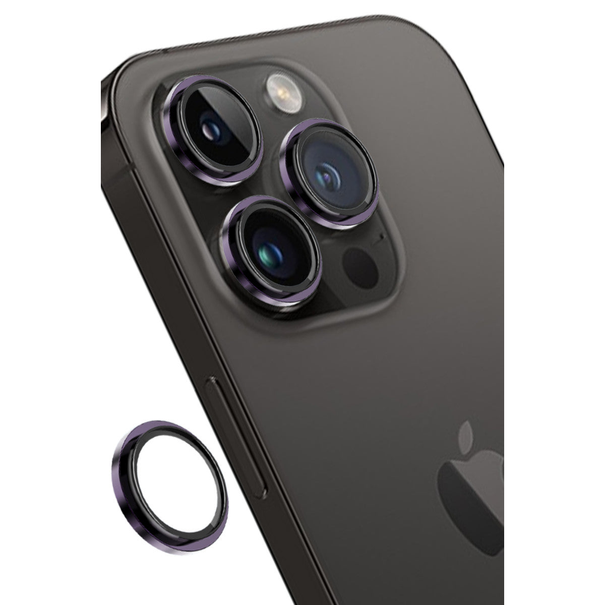 Keephone Apple iPhone 14 Pro Max Capital Alüminyum AR Kamera Lens Koruyucu