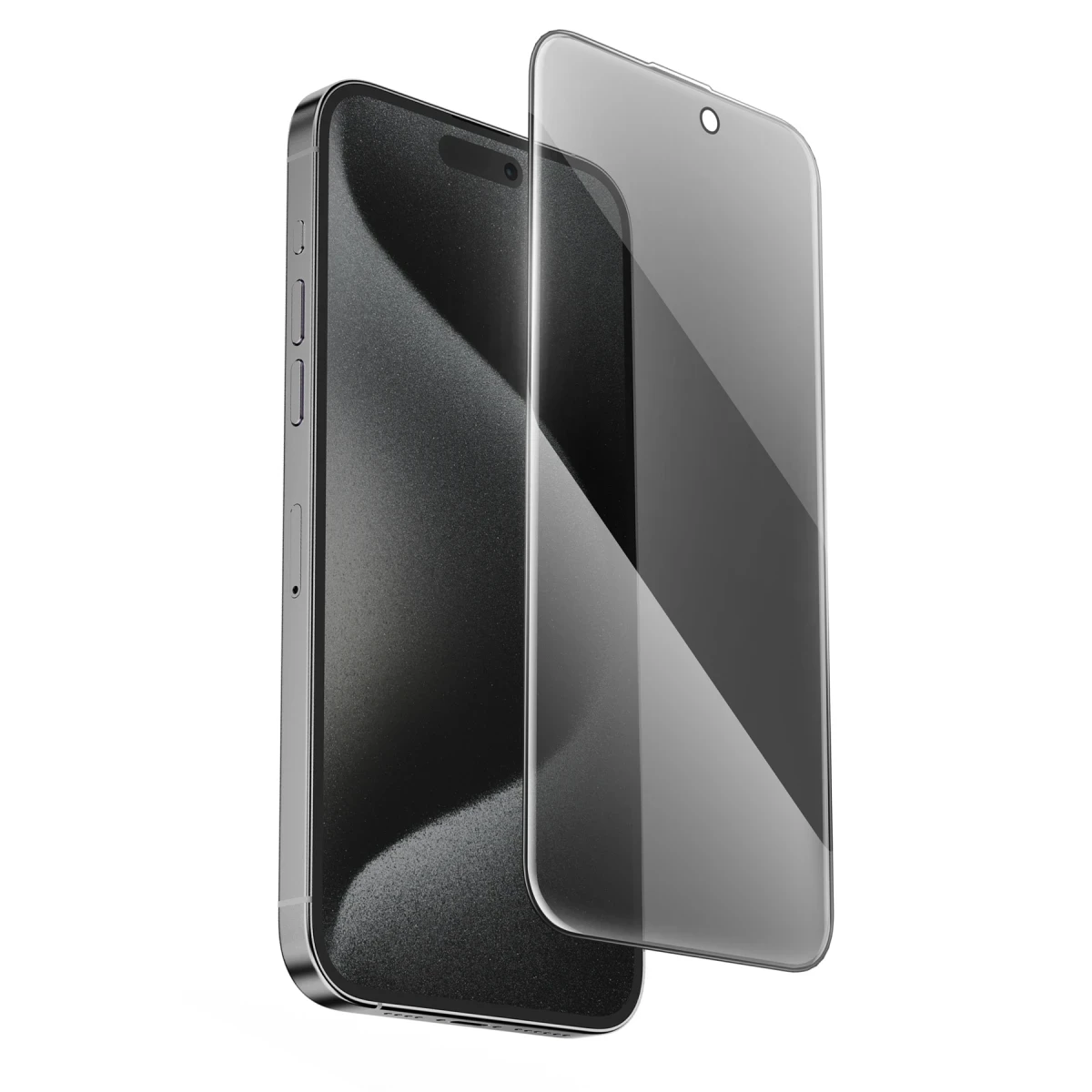 Keephone Apple iPhone 14 UltraCurve Privacy 3D Cam Ekran Koruyucu - Siyah