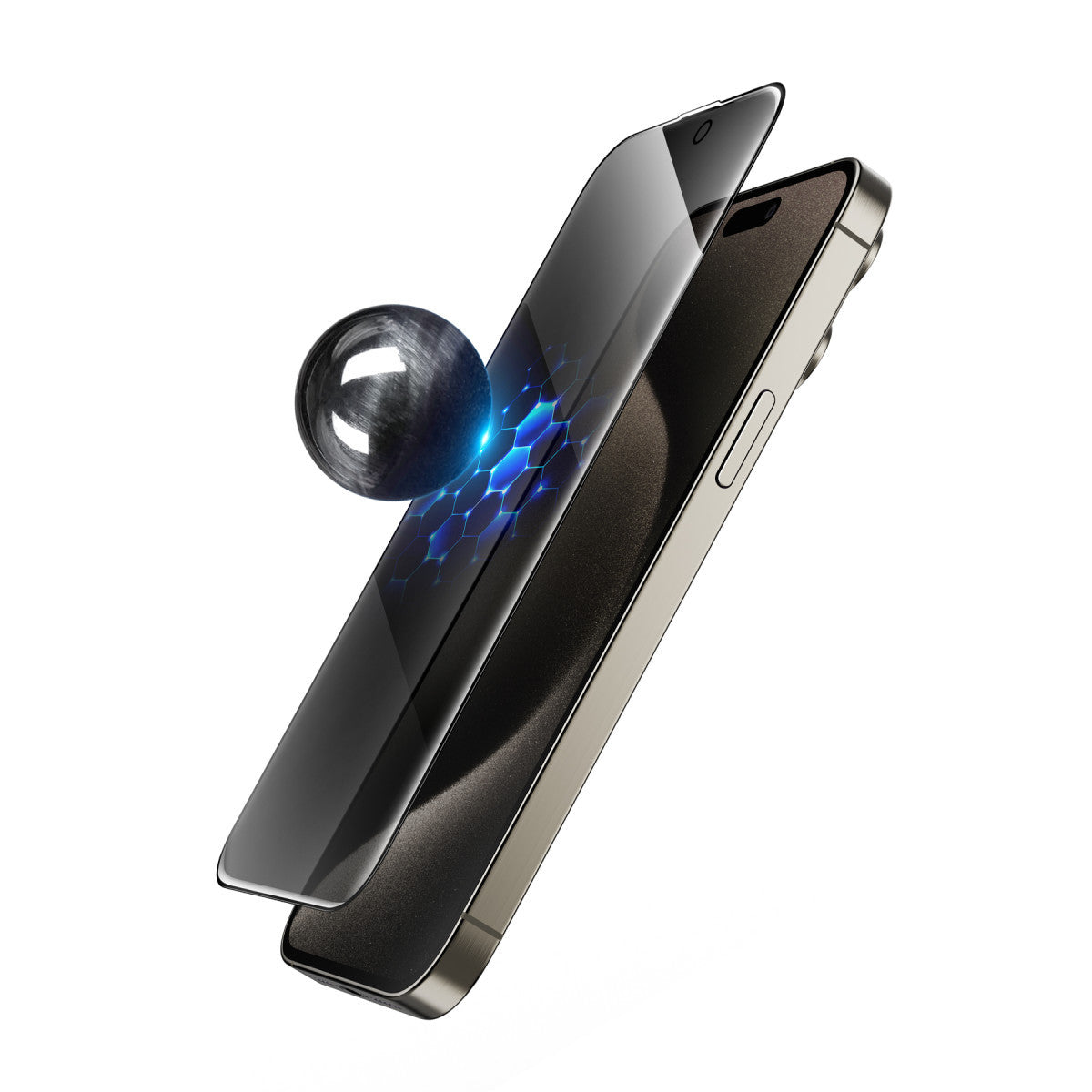 Keephone Apple iPhone 14 UltraCurve Privacy 3D Cam Ekran Koruyucu