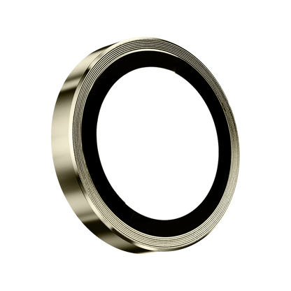 Keephone Apple iPhone 15 3D Spiral Alüminyum AR Kamera Lens Koruyucu - Açık Sarı