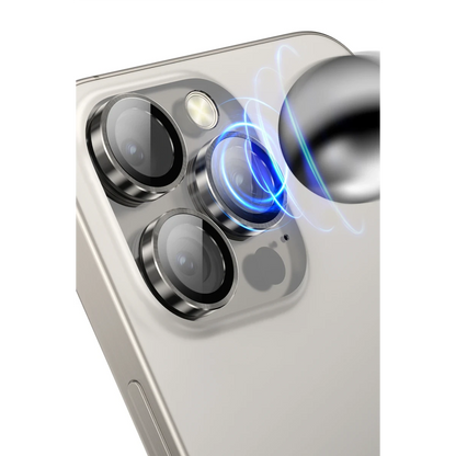 Keephone Apple iPhone 15 3D Spiral Alüminyum AR Kamera Lens Koruyucu - Açık Yeşil