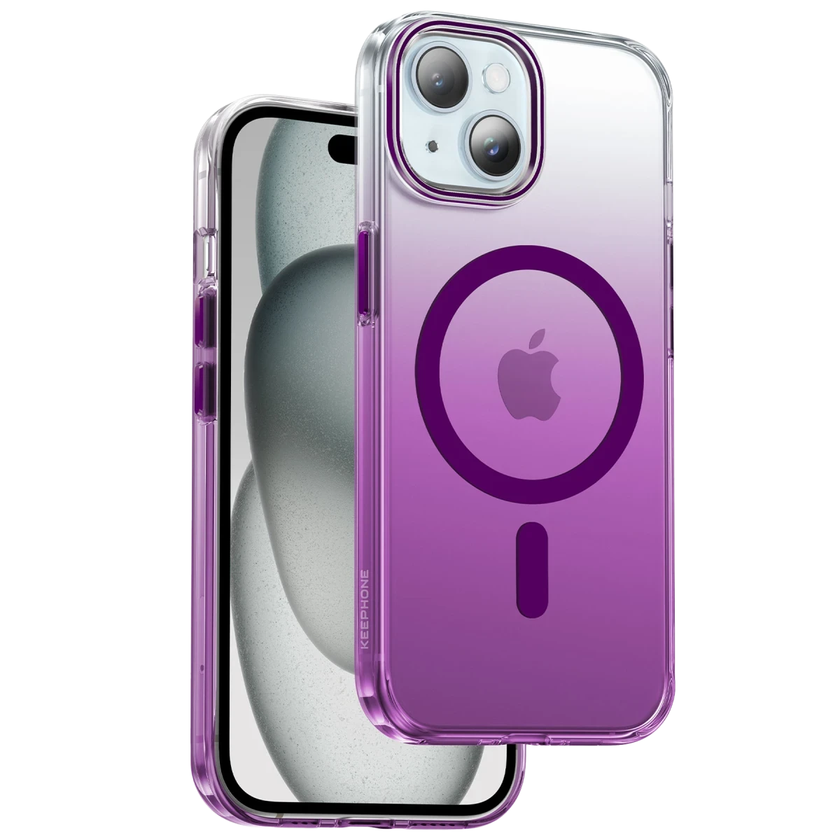 Keephone Apple iPhone 15 Aurora Pro Magsafe Kılıf - Mor