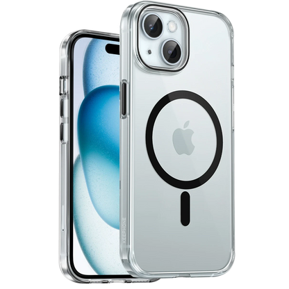 Keephone Apple iPhone 15 Aurora Şeffaf Magsafe Kılıf - Siyah
