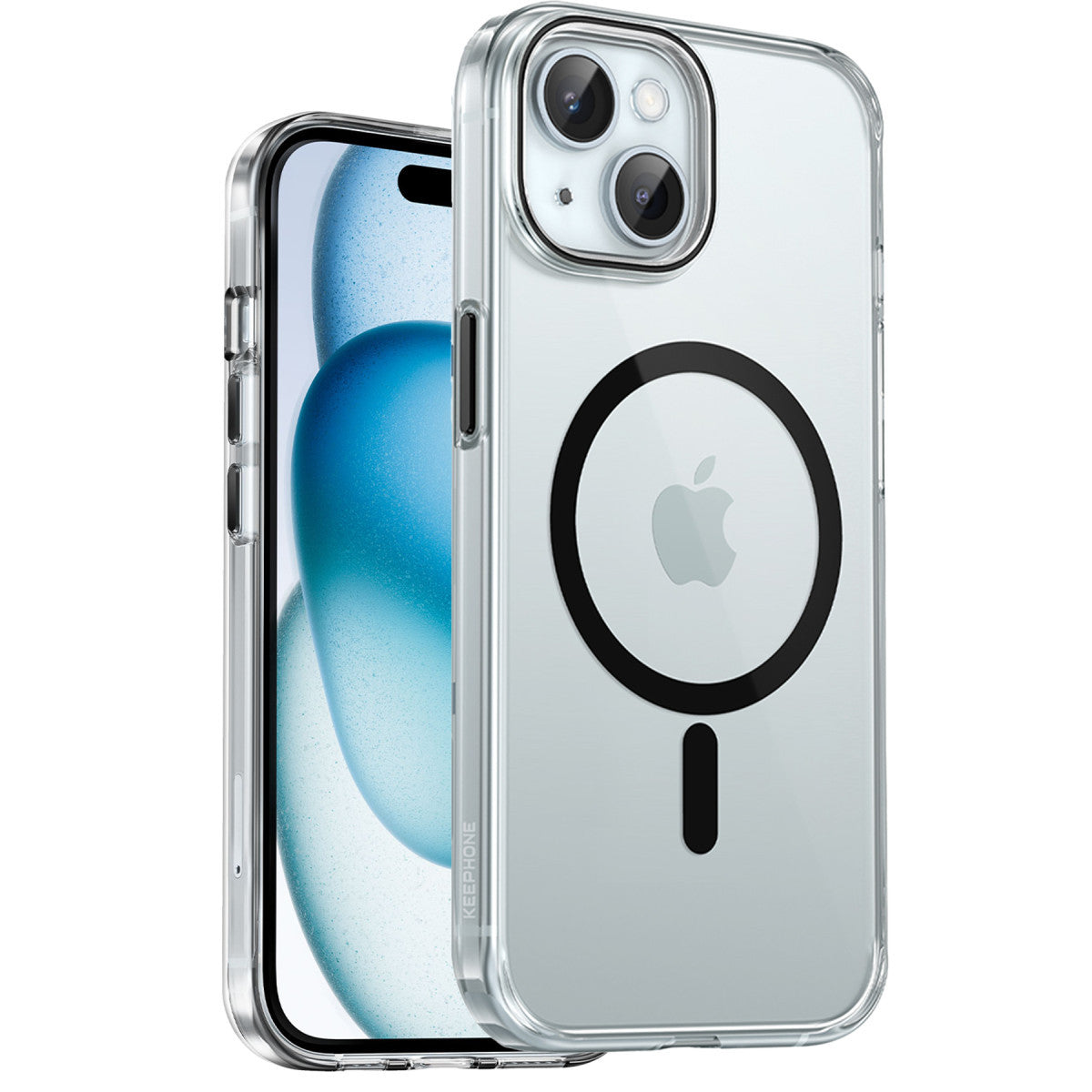 Keephone Apple iPhone 15 Aurora Şeffaf Magsafe Kılıf