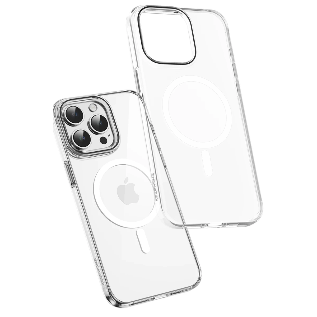 Keephone Apple iPhone 15 Aurora Şeffaf Magsafe Kılıf - Titanyum Gri