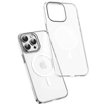 Keephone Apple iPhone 15 Aurora Şeffaf Magsafe Kılıf - Titanyum Gri